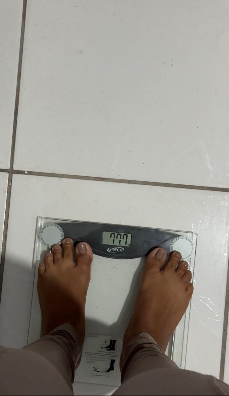 Peso Antes: 77,7kg